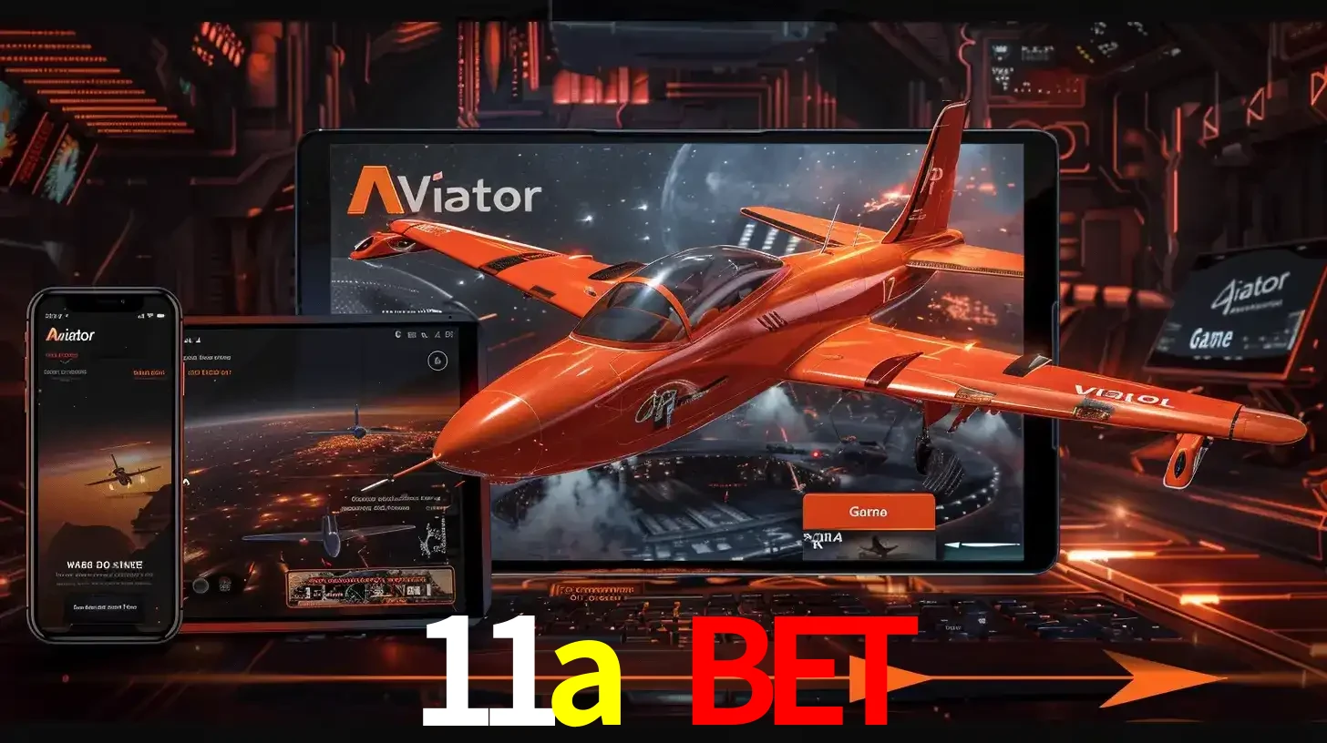 Apresentação tecnológica do jogo Aviator com um avião saindo da tela de um tablet, demonstrando a experiência imersiva em múltiplos dispositivos no 11a bet.