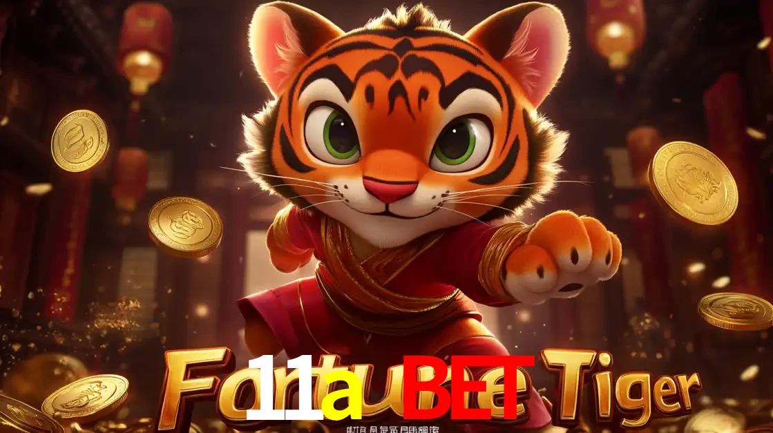 O carismático mascote do jogo de slot Fortune Tiger, um tigre fofo em pose de artes marciais, pronto para trazer sorte e multiplicadores de ganhos no cassino online 11a bet.